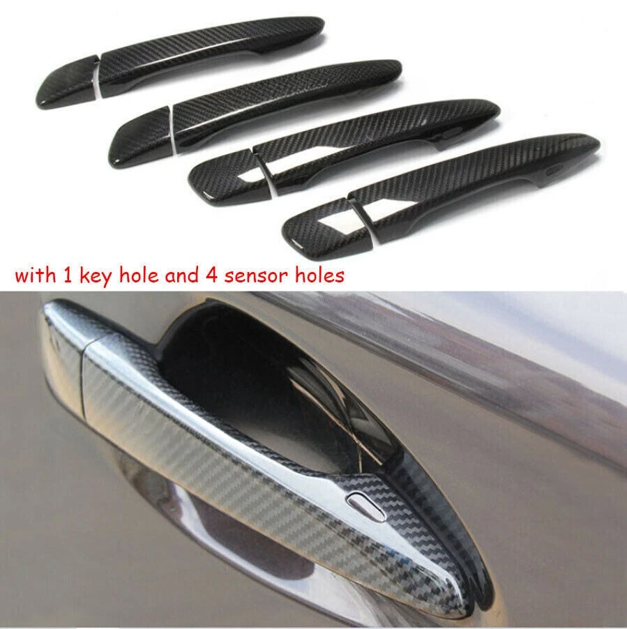 For LEXUS ES GS IS CT RX 13-17 Dry Carbon Fiber Door Handle Cover Comfort Access - Image 2 of 4