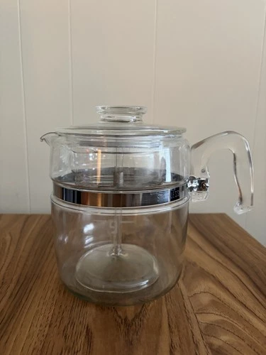 Vintage Pyrex Glass Percolator Coffee Pot 6–9 Cup