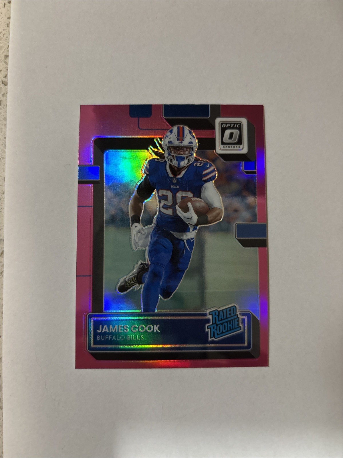 2022 Panini Donruss Optic - Rated Rookie James Cook #215 Pink Prizm (RC)