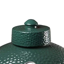 Dracarys Grill Chimney Top Vent Cap Ceramic Damper Top Big Green Color Egg Ac...