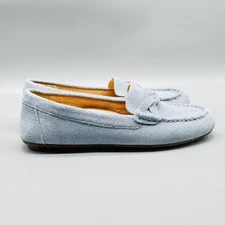 Vionic Shoes Womens 5 Blue Suede Loafers Slip On Montara Moccasin Dress Comfort
