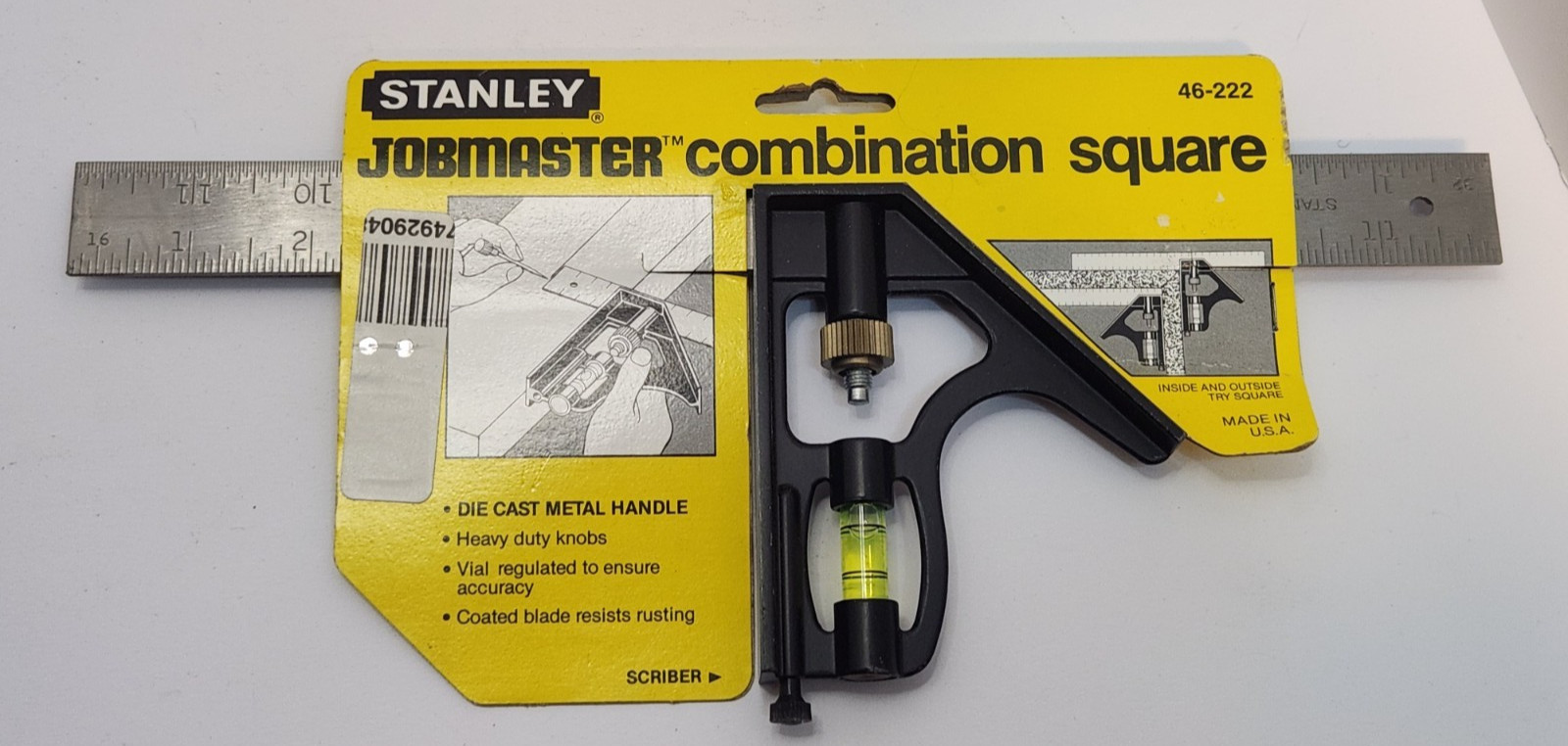 Square New Stanley Combination Square Measurement Ruler 46-222 New In Package