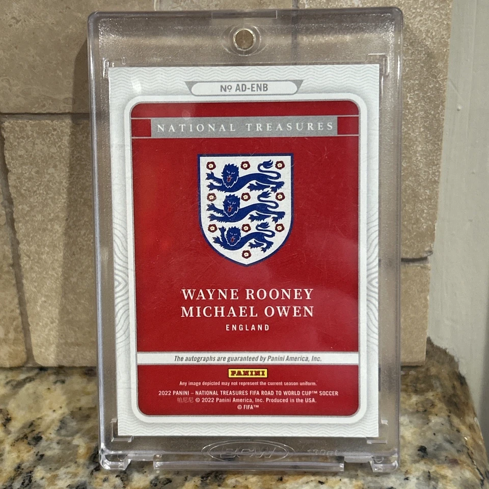 2022 Panini National Treasures Wayne Rooney/Michael Owen Duel Auto /99 - Image 2 of 3