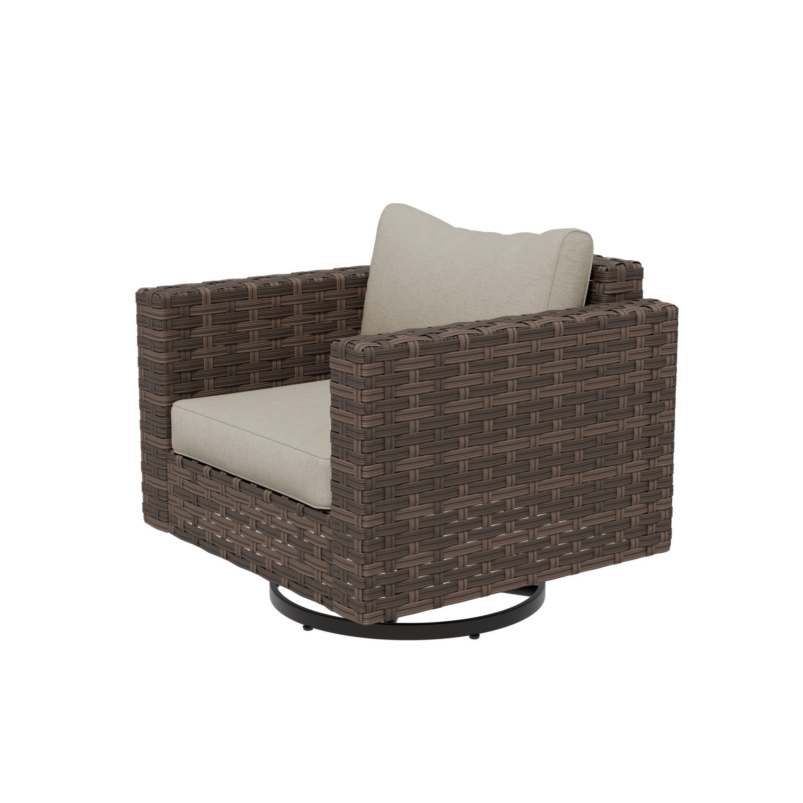 EAGLE PEAK Wicker Swivel Rocker Patio Chair Outdoor Rocking Chair