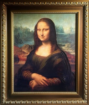 Leonardo Da Vinci  Mona Lisa  Wall Art Canvas Acrylic Painting Repro 22 x26 