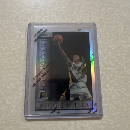 Reggie Miller [Refractor w/ Coating] #HC6 1996 Topps Holding Court card