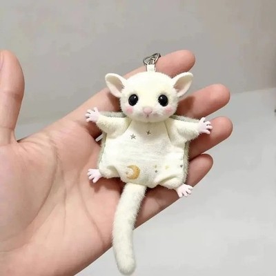 Flying Squirrel Plush Hanging Toy, Sugar Glider Small Doll Keychain Backpack!!!!