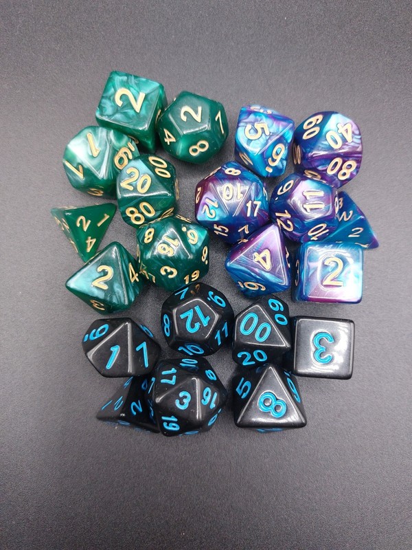 Dungeons And Dragons 3 Sets Of Dice - Multi Colored 
