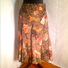 Earthy Floral Mermaidcore Maxi Skirt Boho Feminine Whimsigoth Cottagecore Y2K