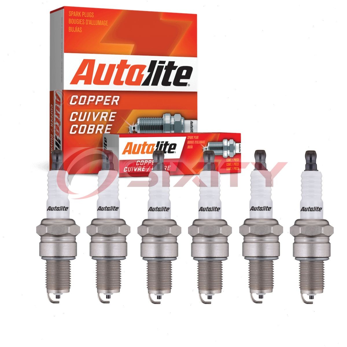 6 pc Autolite Copper Core Spark Plugs for 1972-1973 International 1210 4.2L ao
