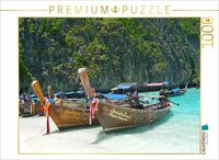 Calvendo Puzzle Longtailboote Am Strand In Thailand | 1000 Teile Lege-GrößE 64X4