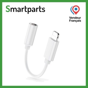 Adaptateur pour iPhone vers Jack 3.5mm Audio pour iPhone X 8 8+ 7+ Blanc BLUETOO