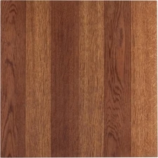Tivoli Self Adhesive Vinyl Floor Tiles, 45 Tiles - 12" X 12", Medium Oak Plank-l