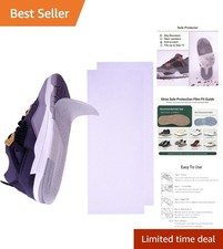 Invisible Sneaker Sole Protectors - 2 Pack Transparent Rubber 13x5.1 Inches