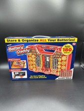 AS SEEN ON TV Battery Daddy Storage Organizer Holds 180 Batteries with Tester