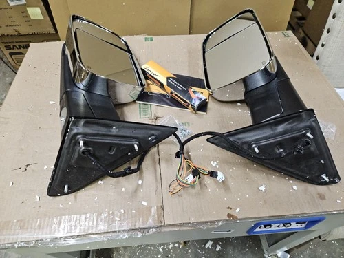 Used Chrome Towing Mirrors for 2009-2018 Dodge Ram 1500 2500 3500 Power Heated