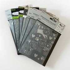 Lot of 7 Darice Embossing Folders 4.25x5.75 Card Making Scrapbooking Bundle