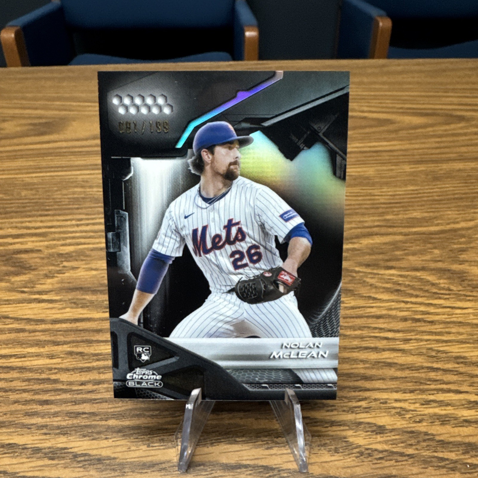 2026 Topps Chrome Black Nolan McLean RC Refractor #’d/199 New York Mets Rookie