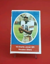 1972 Sunoco NFL Action Player Stamps Houston Oilers Charlie Joiner WR HOF Vg-