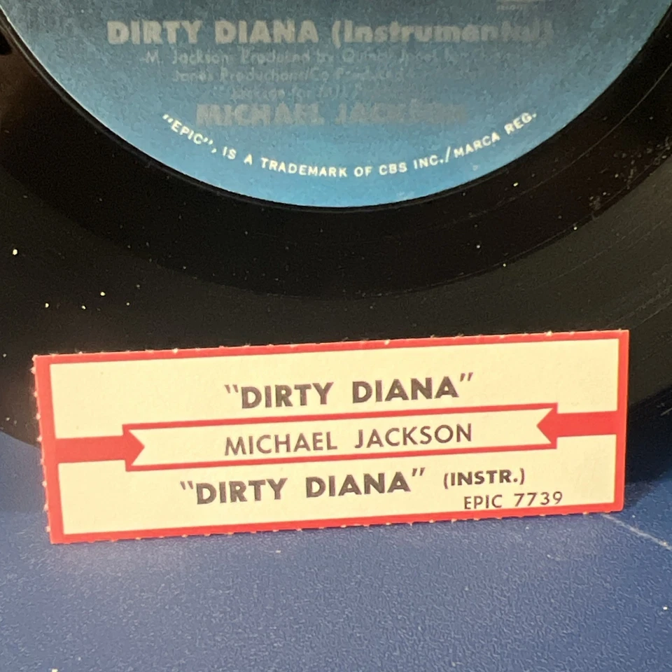 Michael Jackson Dirty Diana Record Single Year 1988 USA Pressing - Image 3 of 3