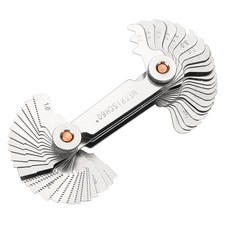 Professional Thread Gauge, 3-in-1 Thread Pitch Gauge: Metric 60 , Whitworth 55 
