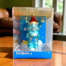 Vintage Care Bears “Wish Bear” Glass Christmas Ornament Made in USA NIB