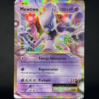Pokemon TCG XY Evolutions Mewtwo EX Holo Rare 52/108 NM
