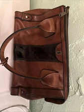 Vintage Style Fossil Handbag Approximately 14 X9. Made Of Geniune Leather