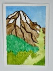 ACEO Original Painting Mount Rainier 2.5x3.5 Watercolor Tiny Art — photo 2