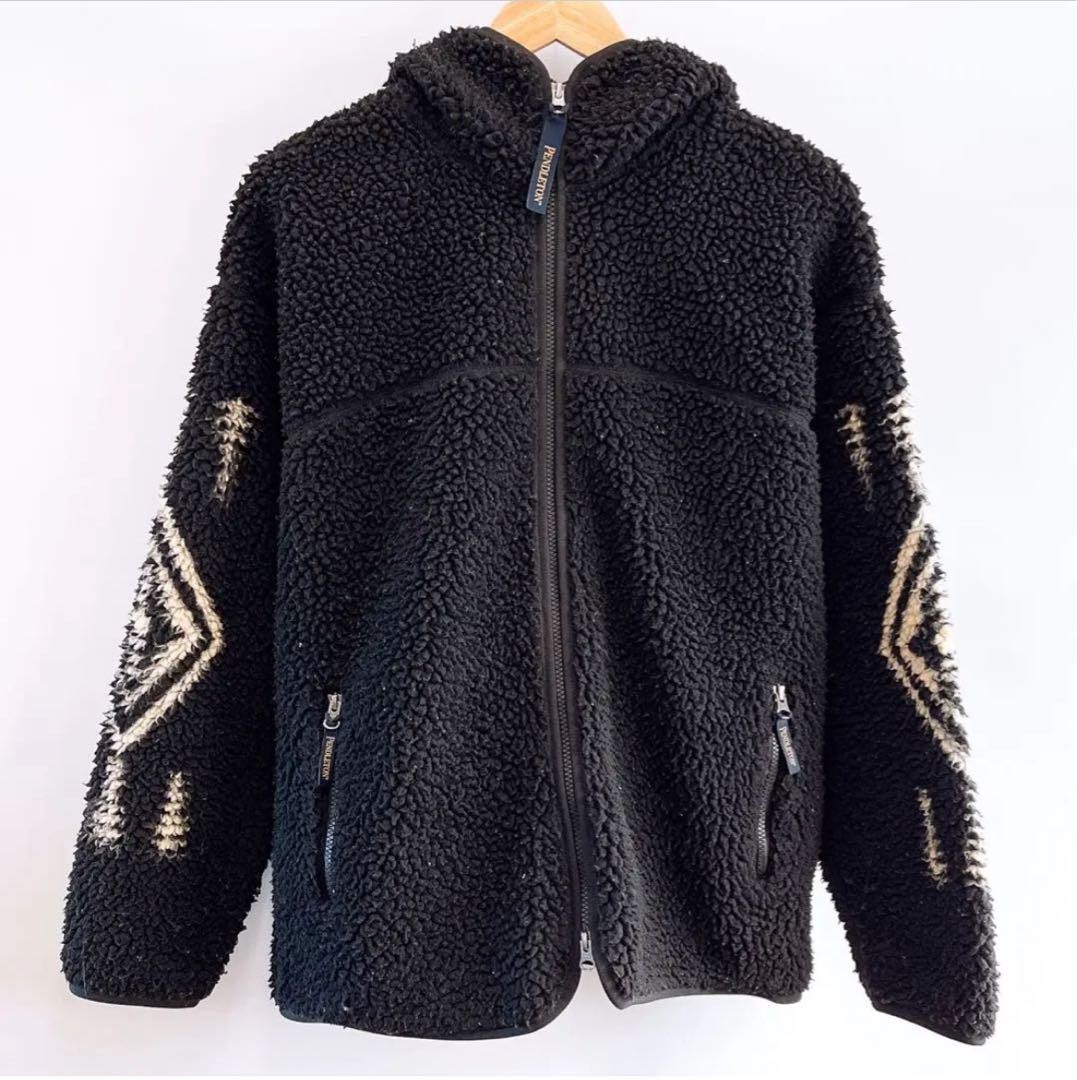 Pendleton Native Pattern Boa Fleece Jacket, size … - image 2