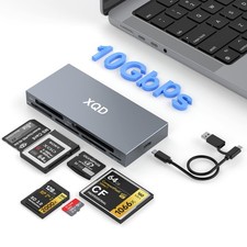 10Gbps XQD Card Reader 8 in 1 Multi-Card Reader USB C for Sony G/M Series, Le...