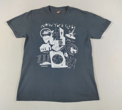 Vintage Rap Tees Shirt Mens Medium Black New York Clubs Graphic
