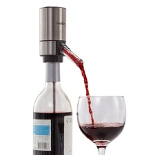Stainless Steel Wine Aerator & Dispenser Set | Electric Battery-Operated Univ...