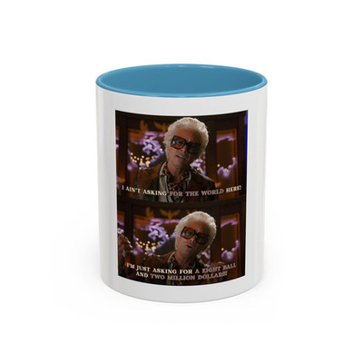 Baby Billy Funny 8 Ball and 2 Million Dollars Quote, Humorous Coffee Mug