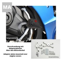 LSL Slidewing Anbaukit Silber FüR Triumph Speed Triple, 05-16,Tiger 1050, 07-11