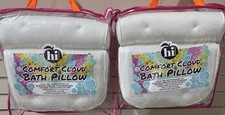 2 X Comfort Cloud White Bath Pillow Soft, Supportive Spa Cushion hi peach layne