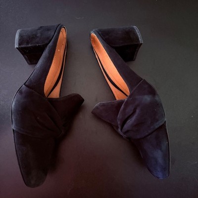 Vionic Presley black velvet bow mules Size 9 casual business comfort squared toe