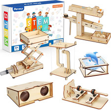 Poraxy 6 in 1 STEM Kits for Kids Age 8-10, Science Building Educational Experime