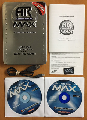 ACTION REPLAY MAX for SONY PSP Playstation Portable PS2 w/ Cable- NORTH AMERICAN