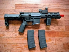 KWA Ronin T6 VM4 PDW Adjustable FPS AEG with red dot and two mags