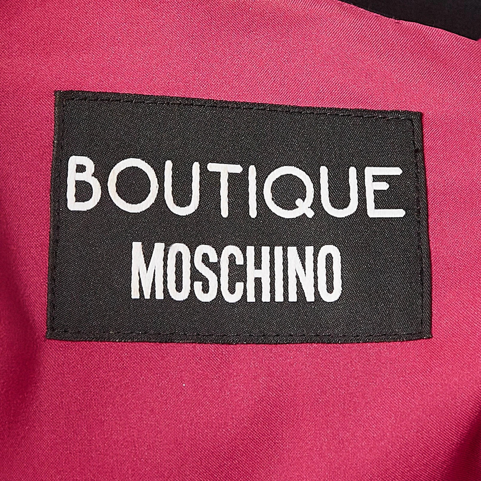 Boutique Moschino abito senza maniche in jersey con stampa zebrata nero rosa M