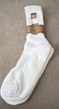 VTG Socks Cotton Nylon Blend NOS 10-13 Crew 80s 90's White Thick Soft