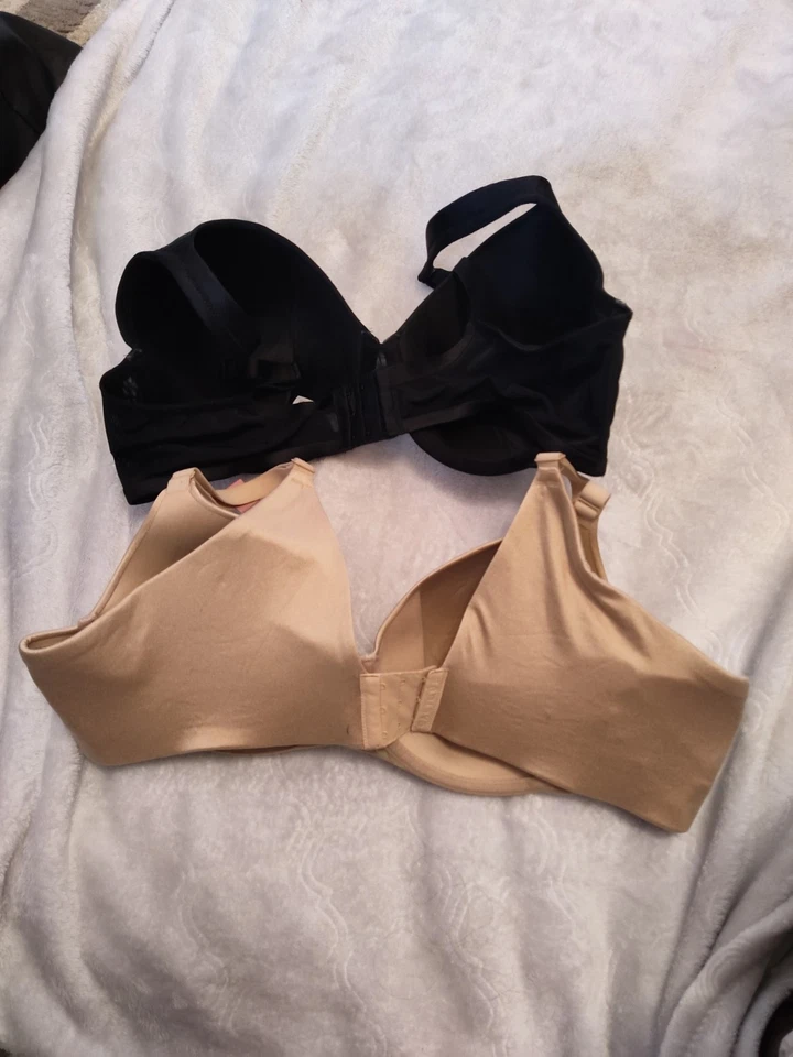 Lane Bryant Cacique Juego De 2 44C Beige Negro Balconette y Cobertura Completa Nuevo Foto 2 de 4