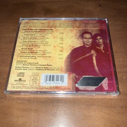 SEQUENTIA Dante & The Troubadours (Folquet De Marseilla) New Sealed - Pkg Wear - Foto 5 di 11