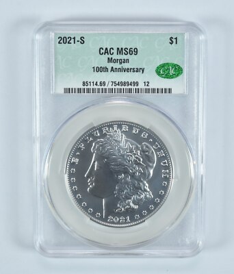 2021-S Morgan Silver Dollar 100th Anniversary MS69 CAC CACg | eBay