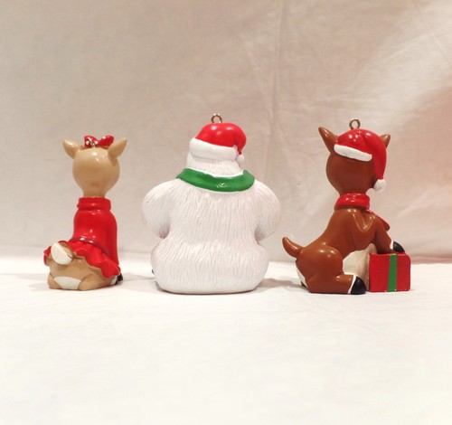 Adornos de muñeco de nieve Rudolph el reno nariz roja, Clarice, Bumble el abominable - Imagen 2 de 6