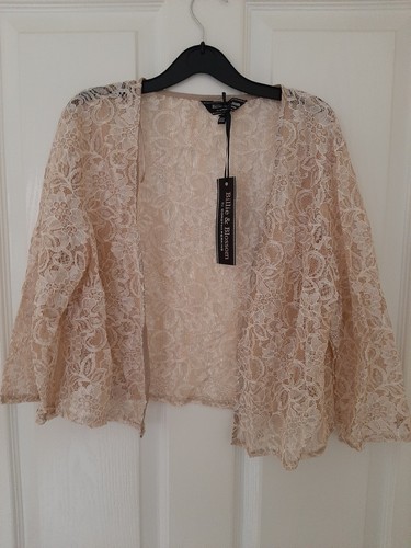 Size 14 Billie & Blossom Nude Laced Blazer - Picture 7 of 8