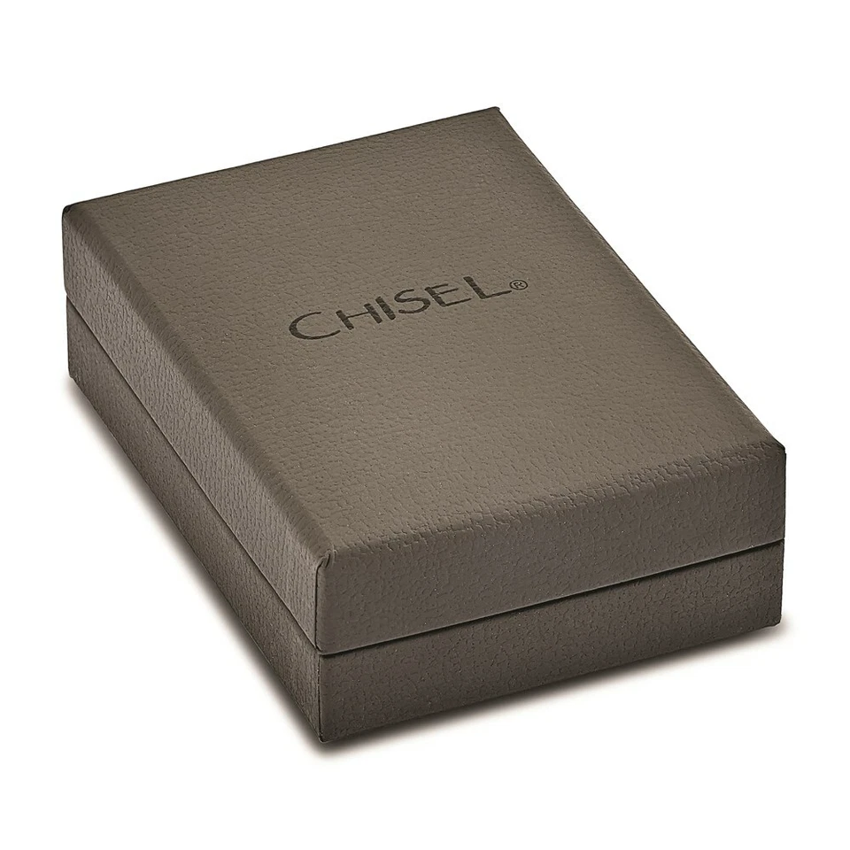 Collar de marcasita lágrima texturizada de acero inoxidable Foto 2 de 4