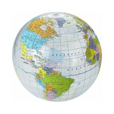 Bow-up GLOBE 40cm World Map Atlas Earth education Inflatable Toy Ball Party Gift