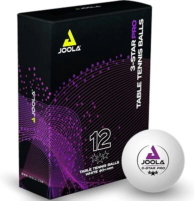 JOOLA Tischtennisbälle 3-Star Pro Ball white 12 CT | Tischtennis Bälle TT Balls